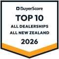 2026 Top 10 All Dealerships All New Zealand BuyerScore Award